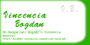 vincencia bogdan business card